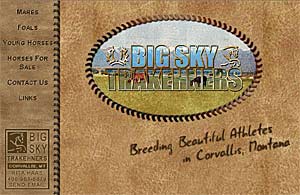 Big Sky Trakehners, Corvallis, Montana, a web site for a Trakehner breeding farm